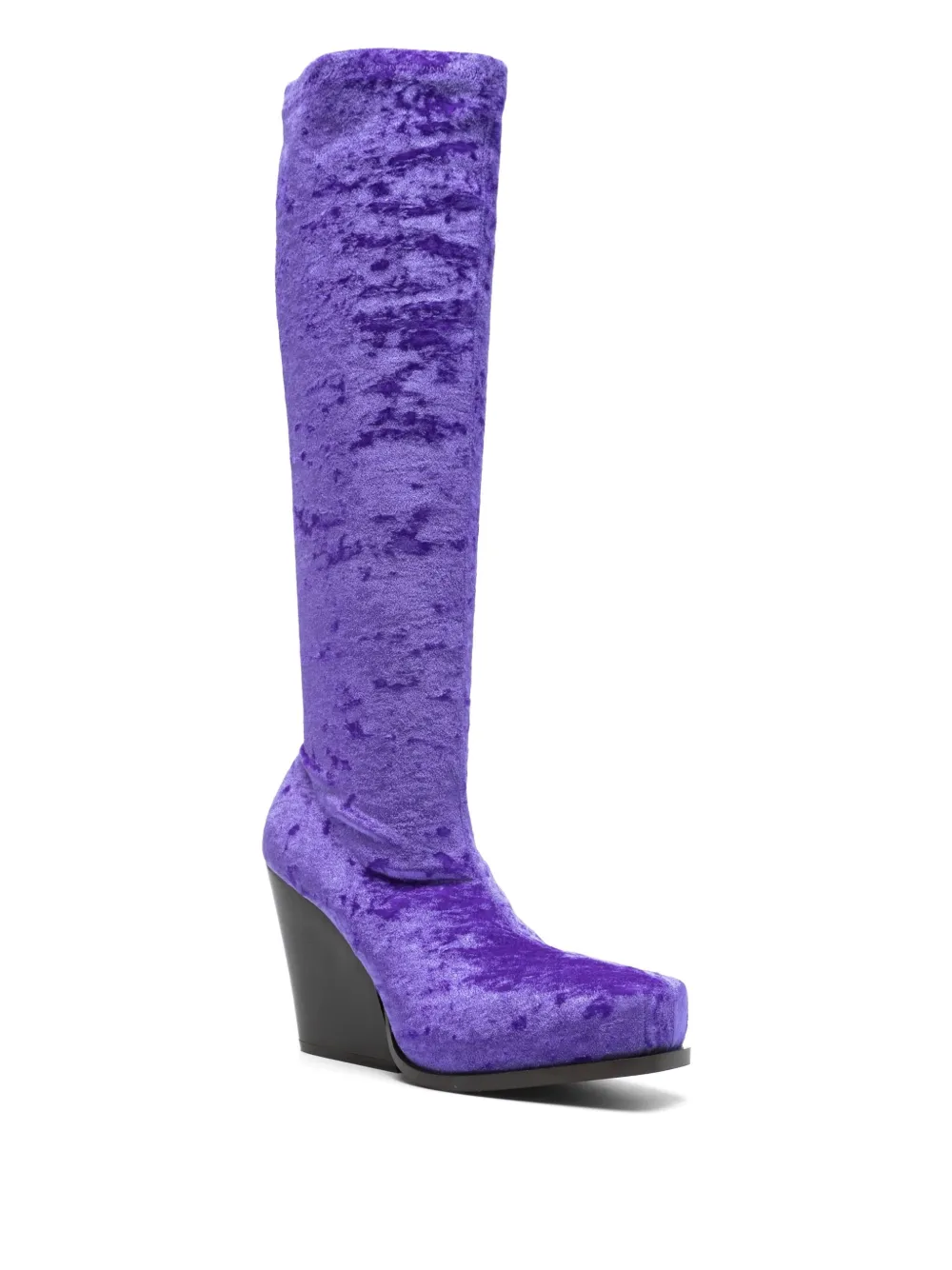 Stella McCartney Pre-Owned 105mm velour knee-high boots | Image 2