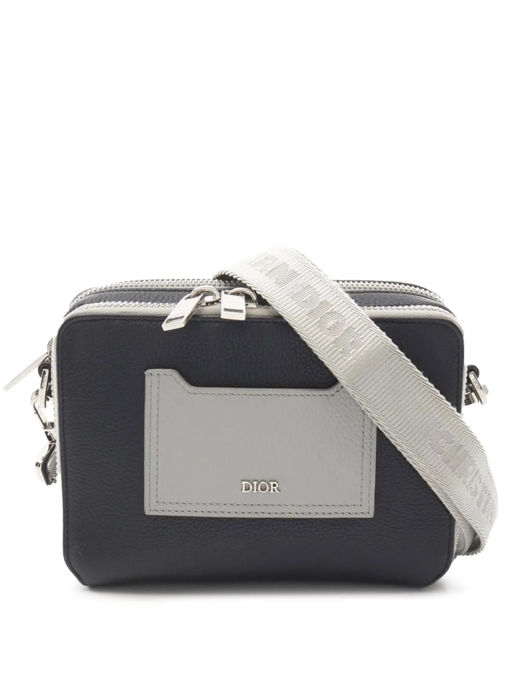 Christian Dior Pre-Owned 2010-2025 Bicolor Leather Double Zip Christian Dior Pre-Owned 2010-2025 Bicolor Leather Double Zip