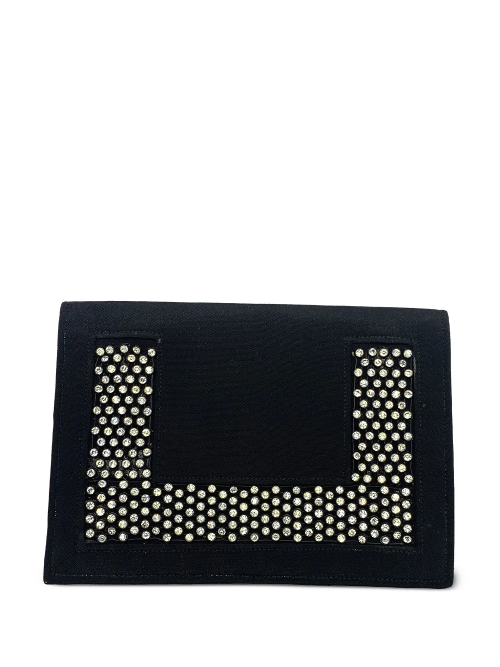 Jennifer Gibson Jewellery Clutch con strass anni '30 - Nero