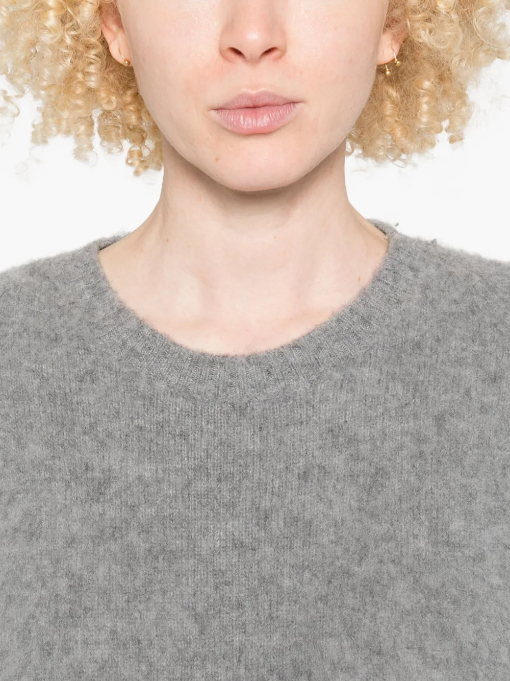 Avant Toi Round Neck Sweater In Gray