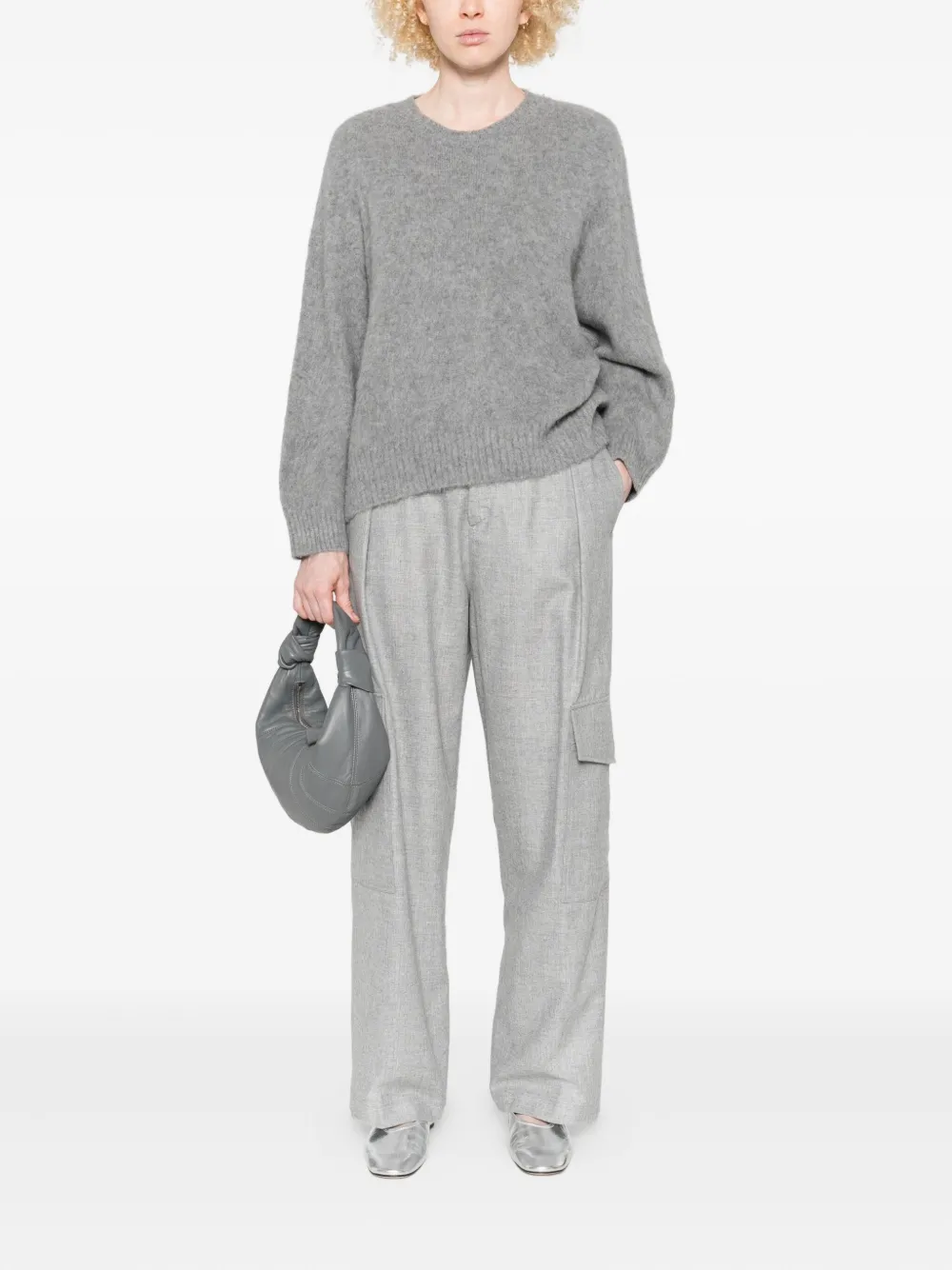 Avant Toi Round Neck Sweater In Gray