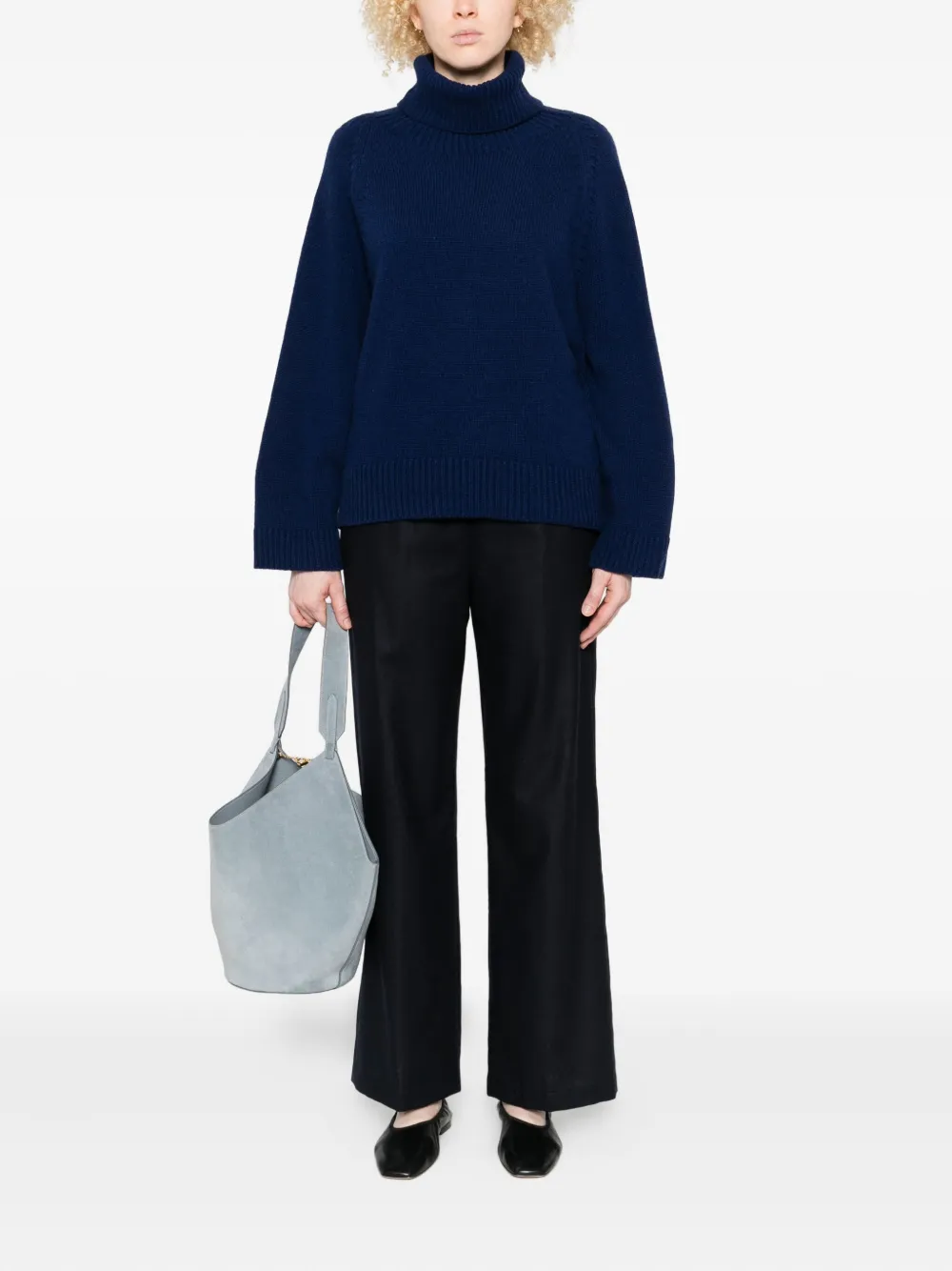 Avant Toi High-neck Sweater In Blue