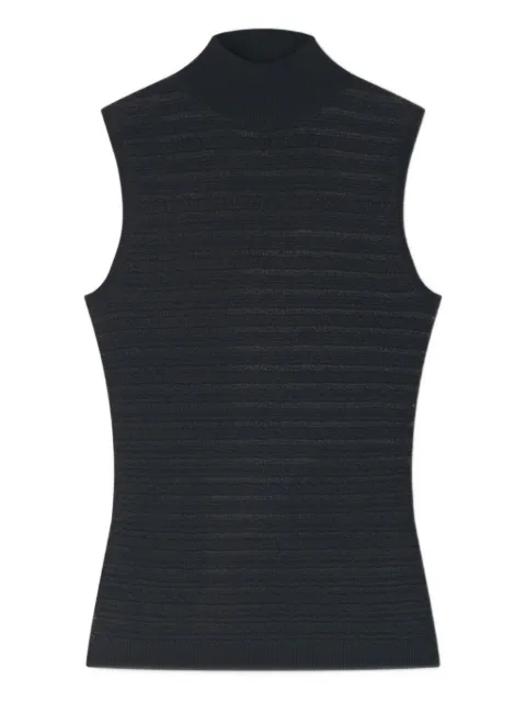 AERON high-neck textured knit tank top