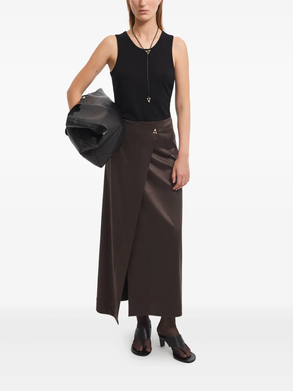 AERON Asymmetrische rok - Bruin