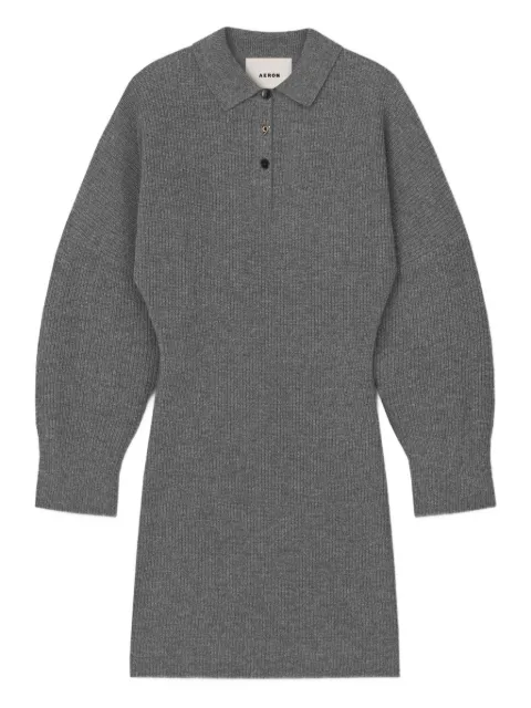 AERON ribbed polo-neck mini dress