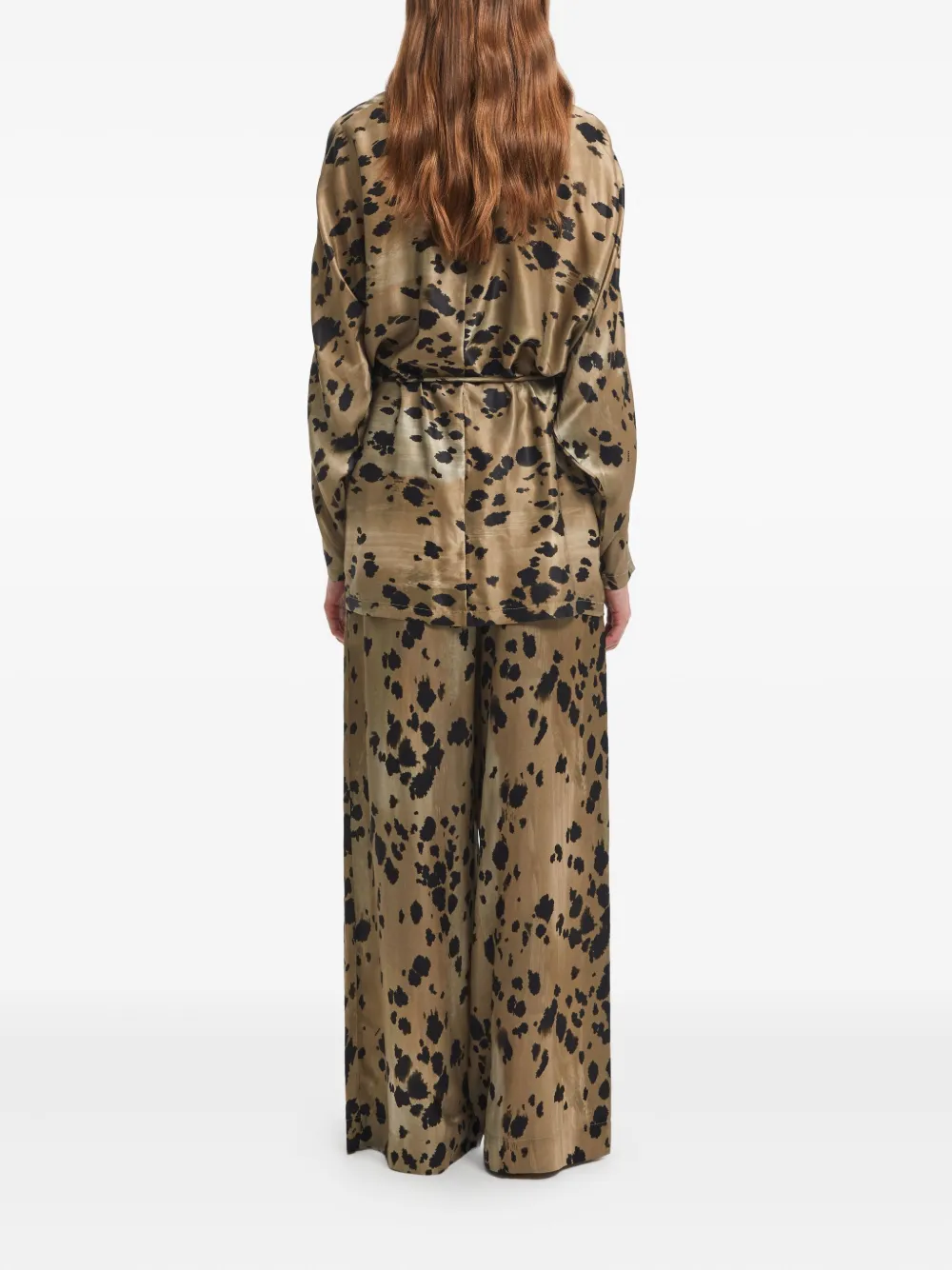 Aeron Ocelot-print High-neck Top In Brown