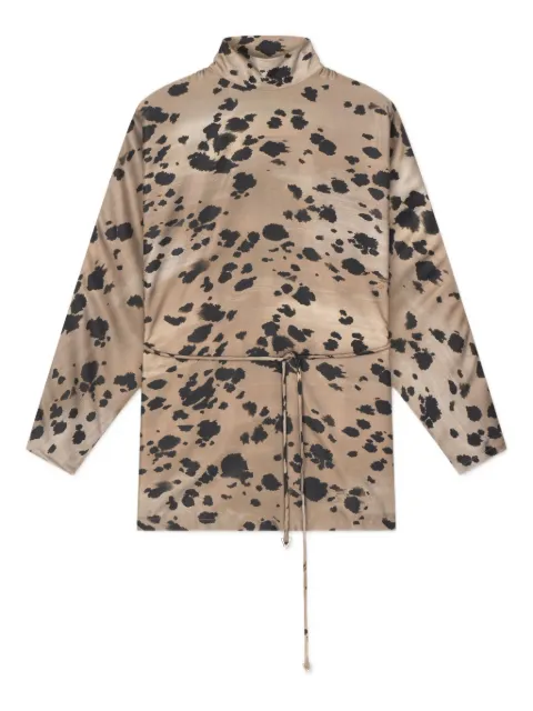 AERON top con estampado de ocelote y cuello de tortuga