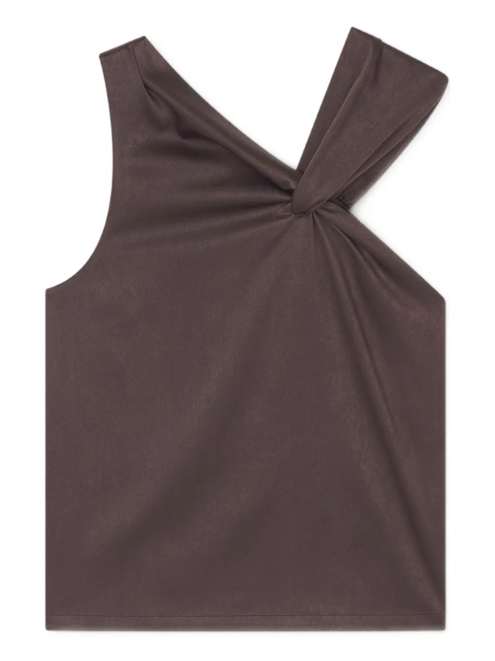 AERON asymmetrical-neck top | Brown | Image 1