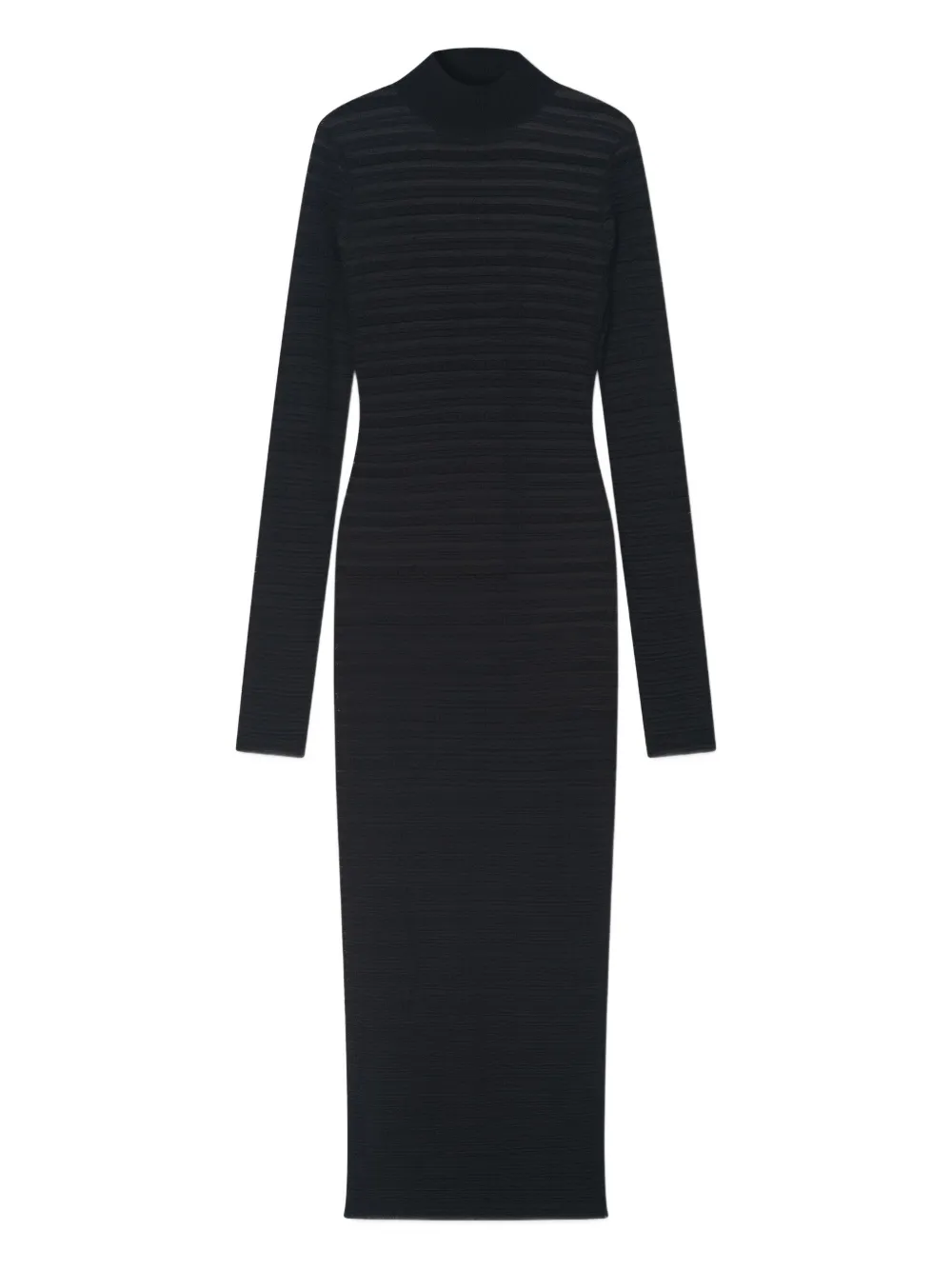AERON Abito lungo in maglia a collo alto - Nero