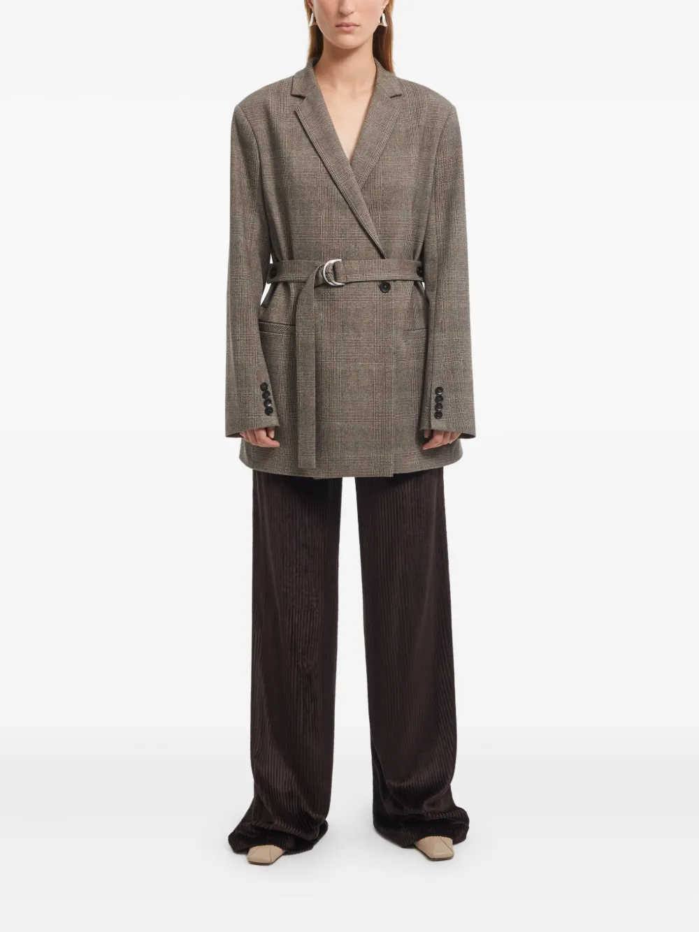 AERON checked belted blazer | Blazers | Image 2