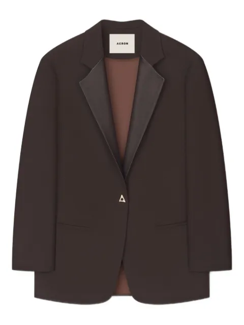 AERON blazer con ribete de cuero