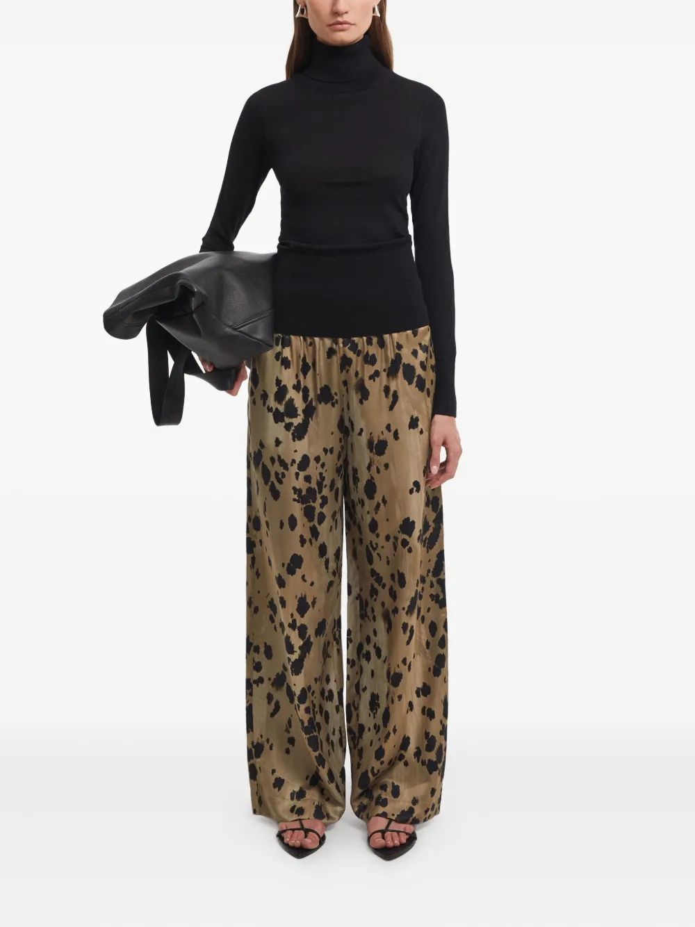 AERON Crust broek met dierenprint - Bruin