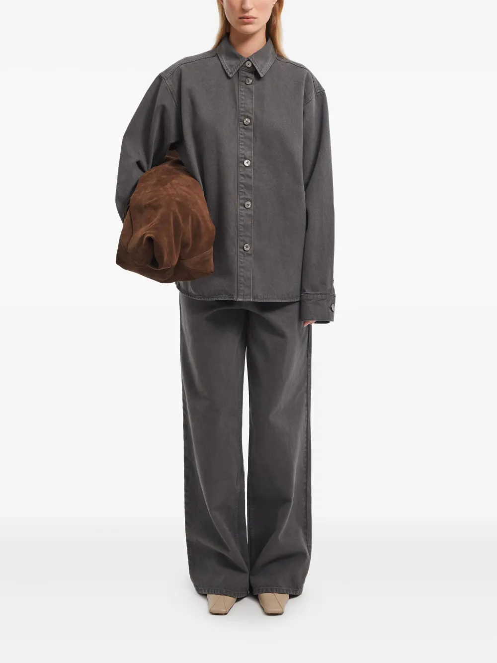 AERON Katoenen blouse - Grijs