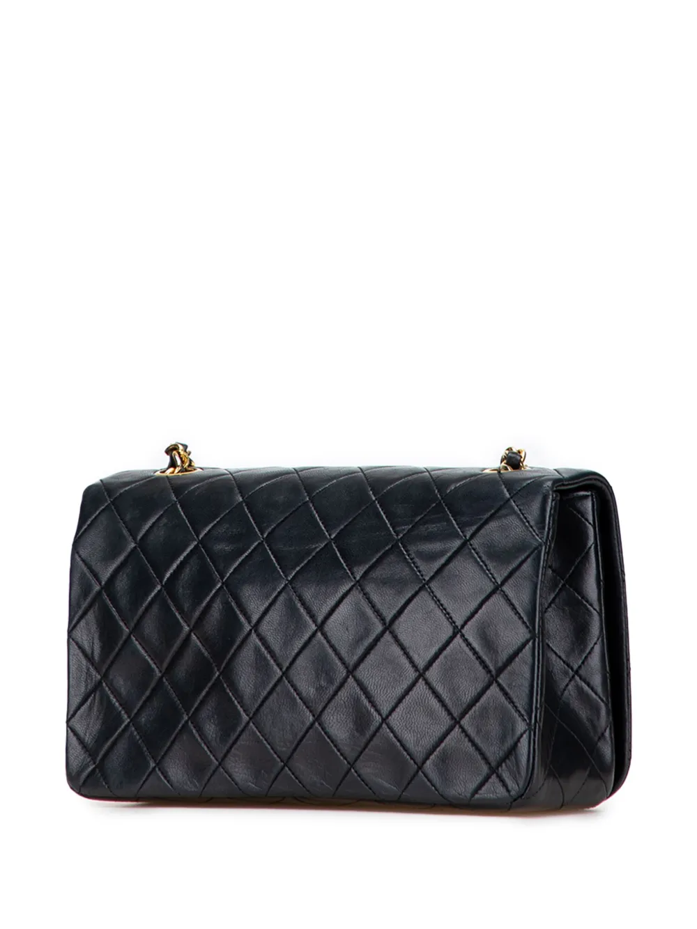 Pre-owned Chanel 2011 Cc Quilted Lambskin Full Single Flap Crossbody Bag In Black