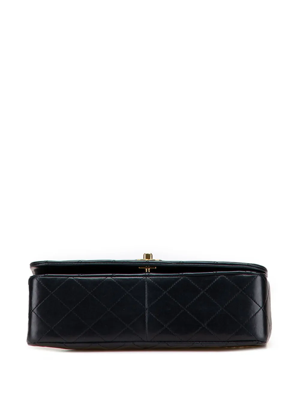 Pre-owned Chanel 2011 Cc Quilted Lambskin Full Single Flap Crossbody Bag In Black