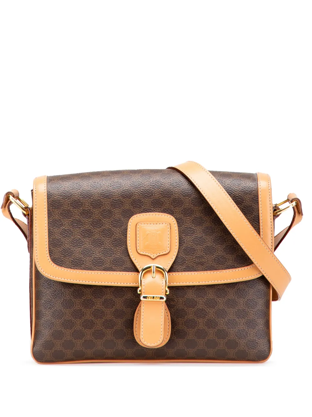 Céline Pre-Owned 2014 Macadam Coated Canvas crossbody bag - ブラウン Céline Pre-Owned 2014 Macadam Coated Canvas crossbody bag - ブラウン