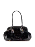 Prada Pre-Owned 2000-2025 Velvet Logo Frame shoulder bag - Black