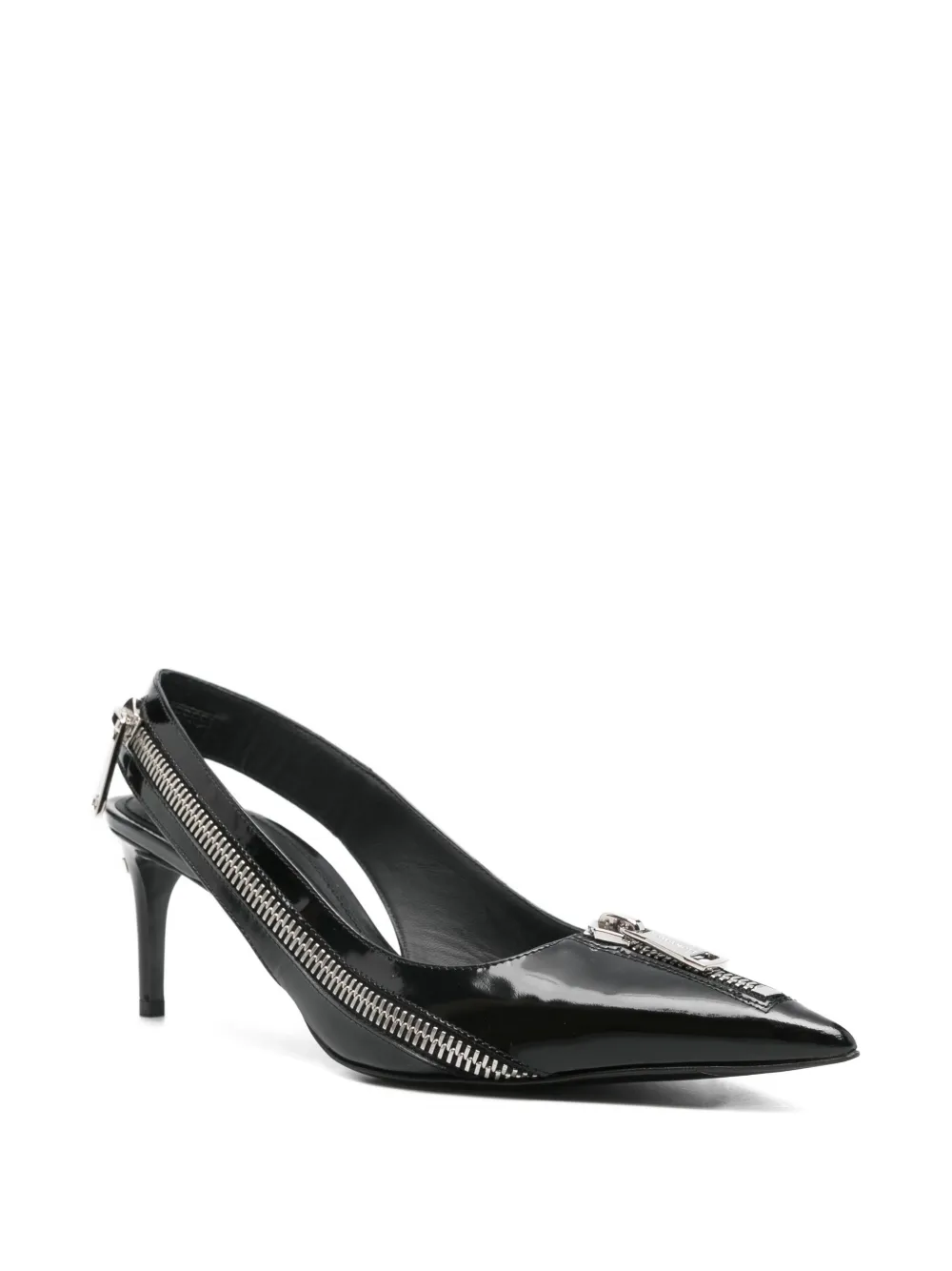 Dolce & Gabbana Pre-Owned Pumps met ritsdetail en puntige neus - Zwart