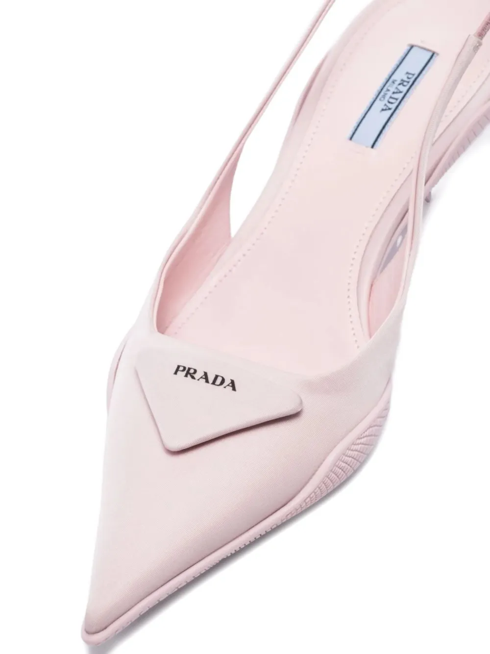 Pre-owned Prada Pointed-tone Slingback Pumps In Pink