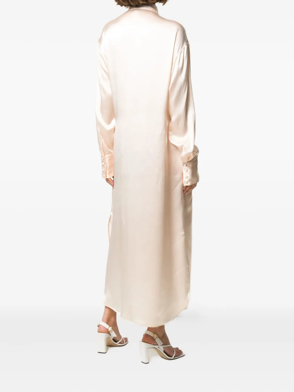 Jil Sander Pre-Owned asymmetric silk shirt dress | Image 2