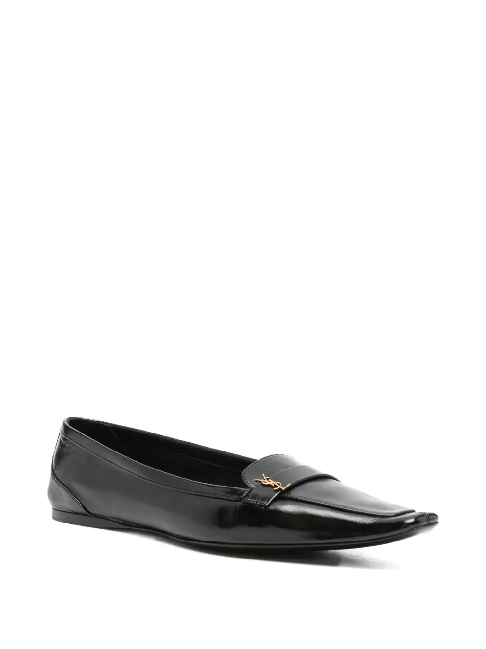 Saint Laurent Pre-Owned Poppy leren ballerina's met puntige neus - Zwart