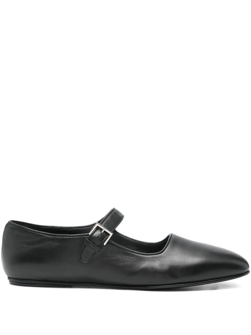 Pre-owned The Row Ava Buckle-fastening Ballet Flats In Black