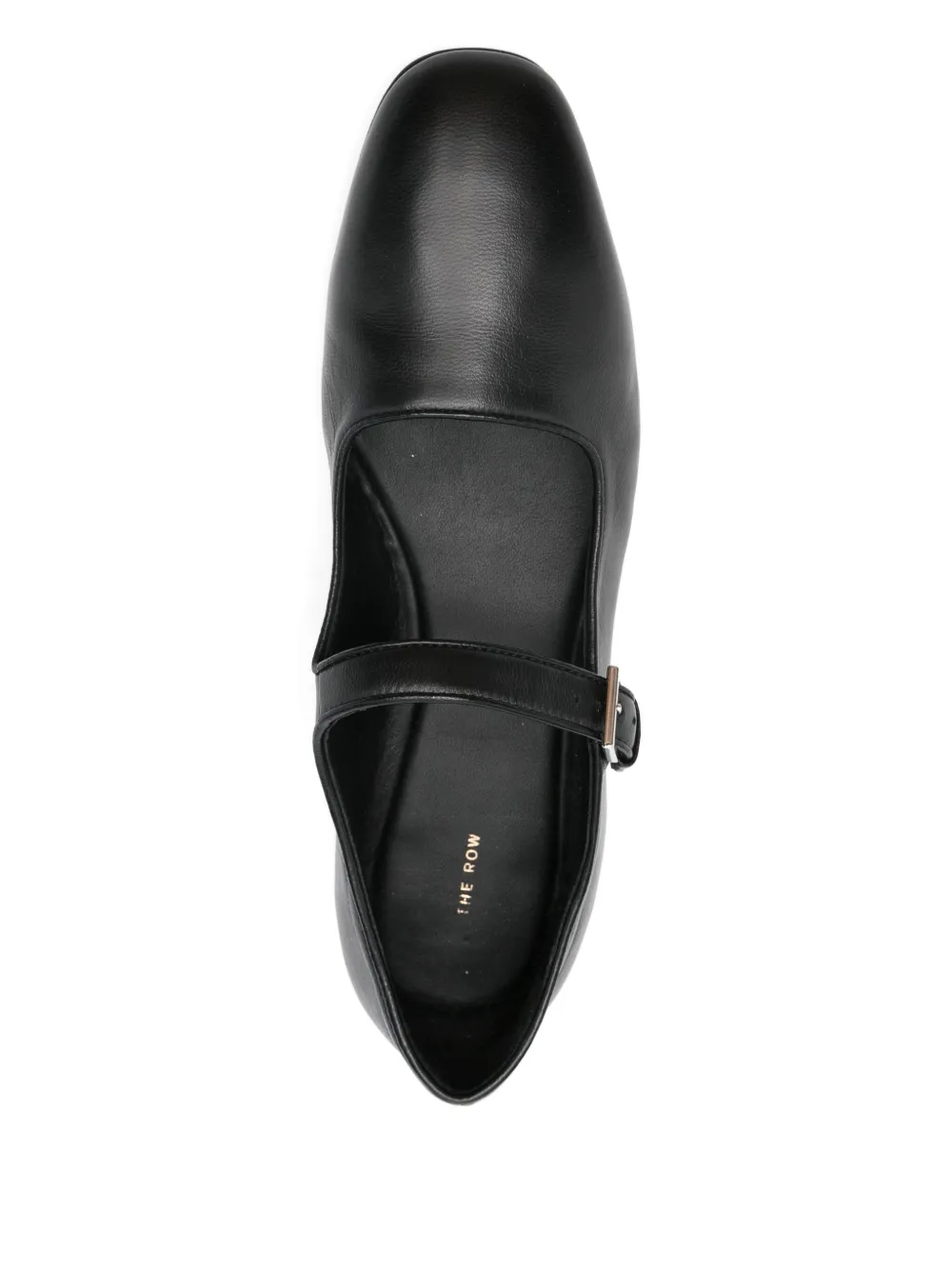 Pre-owned The Row Ava Buckle-fastening Ballet Flats In Black