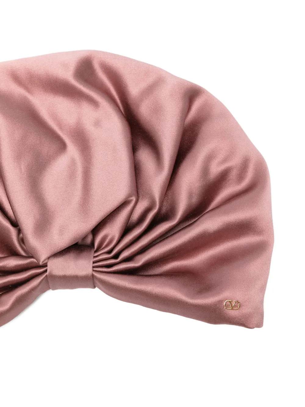 Pre-owned Valentino Silk Head Scarf In Pink