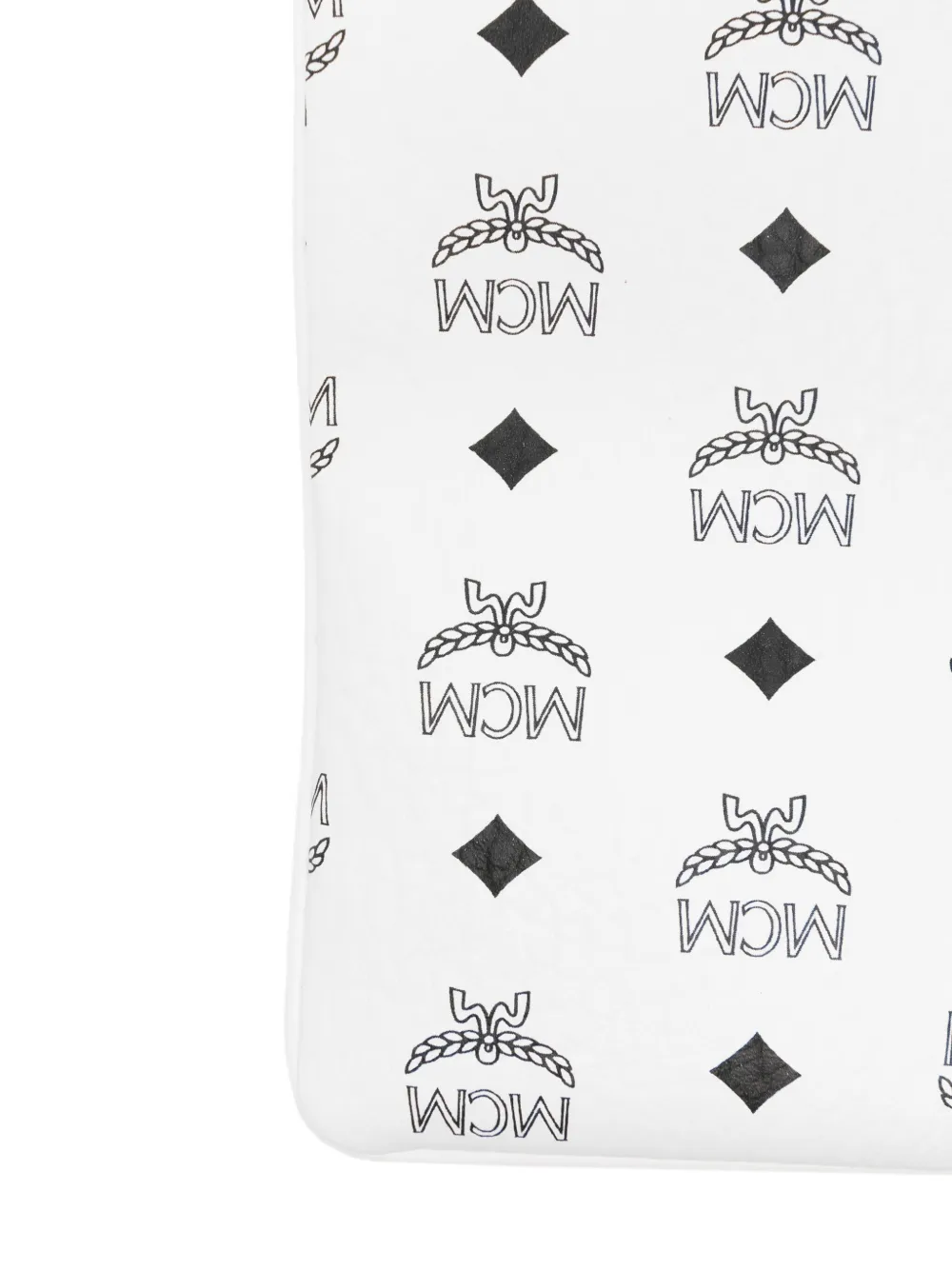 Pre-owned Mcm Logo-pattern Pouch-pocket Crossbody Bag In White