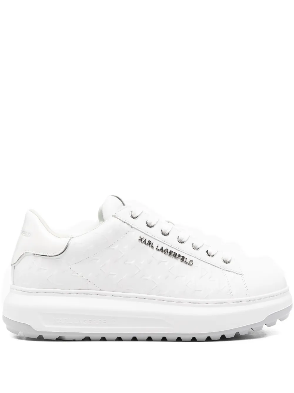Karl Lagerfeld quilted leather sneakers White