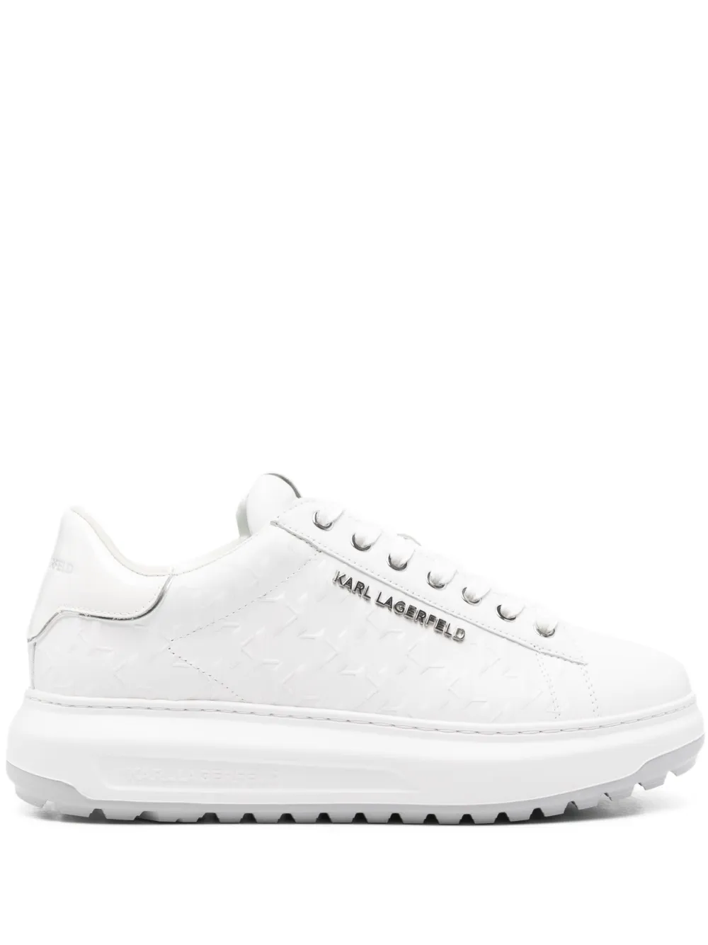 Karl Lagerfeld quilted leather sneakers | White | Image 1
