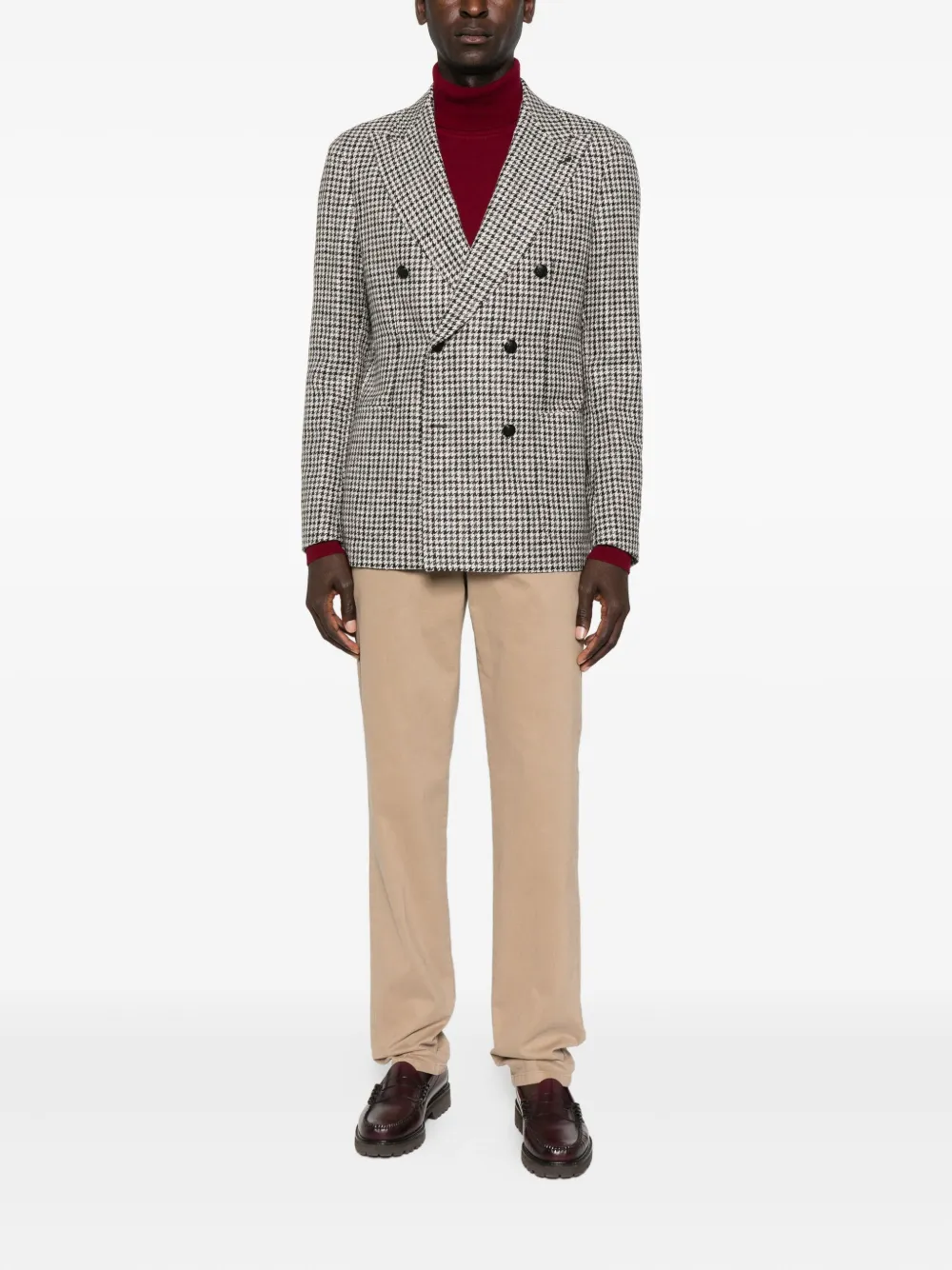 Berwich Broek met platte voorkant - Beige