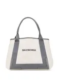Balenciaga Pre-Owned 2020 Canvas Navy Cabas S tote bag - White