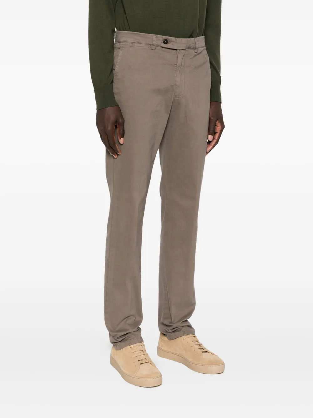  Berwich Flat-front Trousers - Brown 