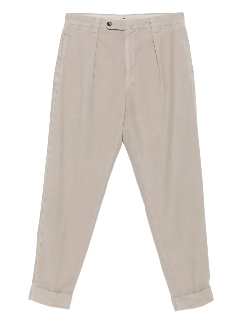 Berwich pleated turn-up chino trousers | Neutrals | Image 1