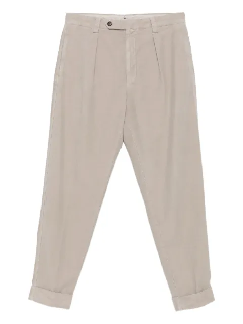 Berwich pleated turn-up chino trousers