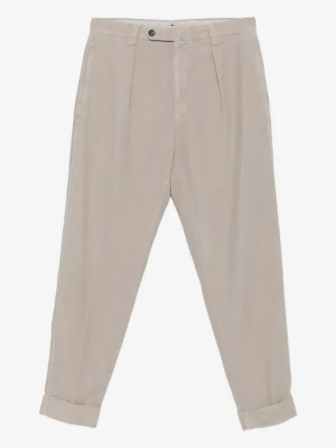Berwich pleated turn-up chino trousers
