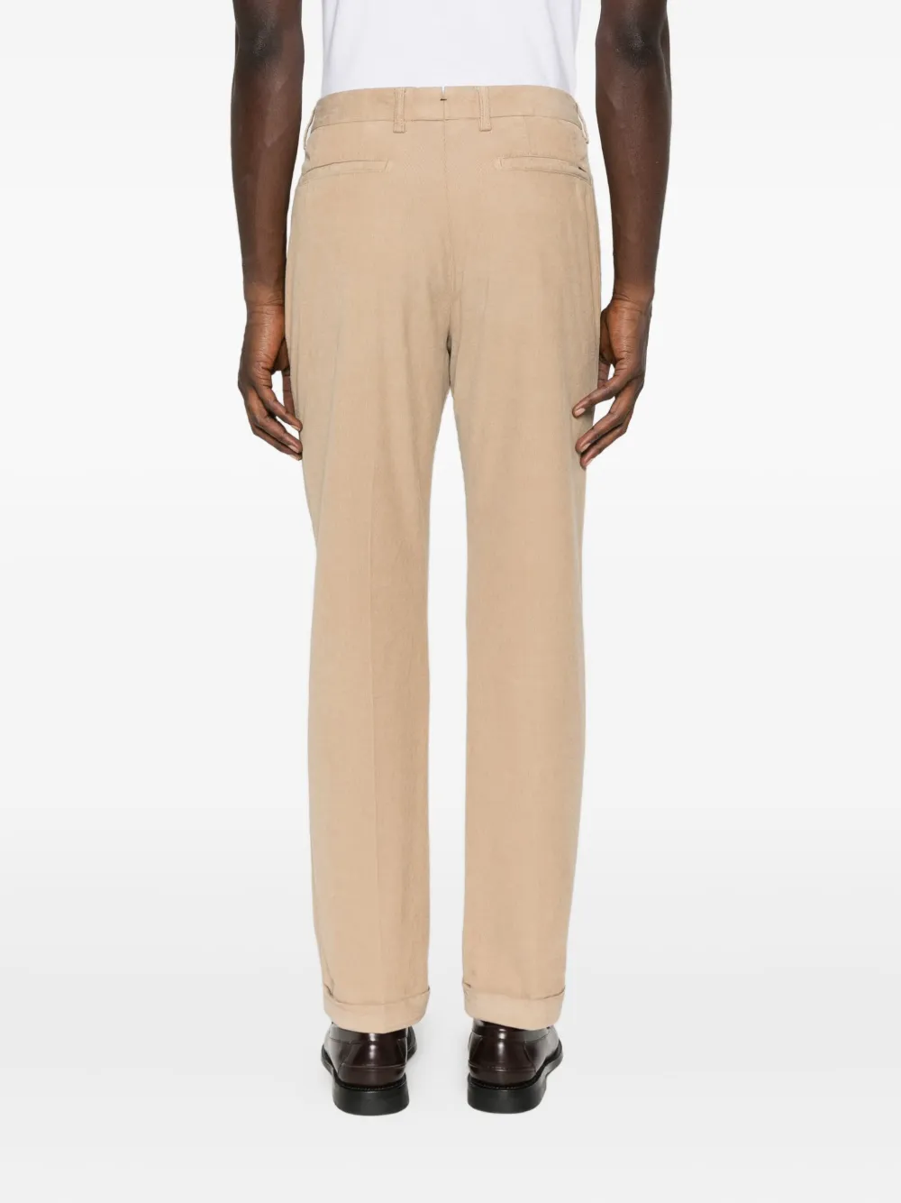 Berwich Plooibroek van micropana Beige