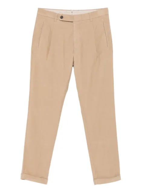 Berwich pleated micro-pana trousers
