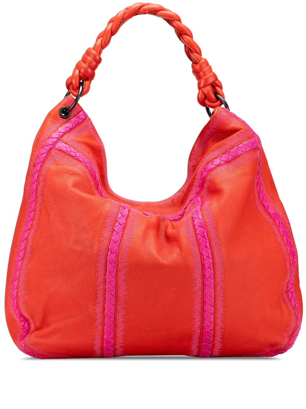 Bottega Veneta Pre-Owned 2012-2025 Intrecciato Trimmed Leather hobo Bottega Veneta Pre-Owned 2012-2025 Intrecciato Trimmed Leather hobo