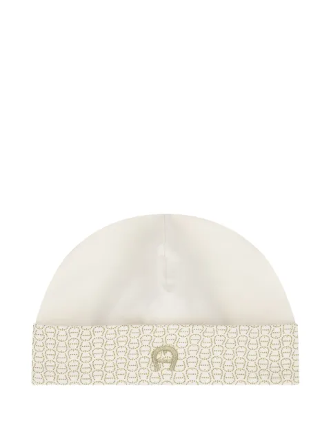 Aigner Kids logo-pattern beanie