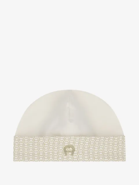 Aigner Kids logo-pattern beanie