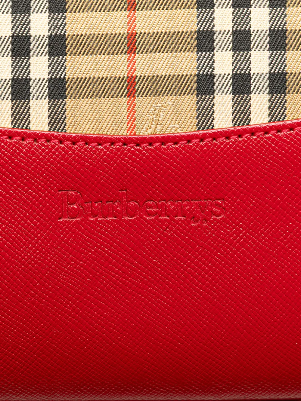 Pre-owned Burberry 20th Century Haymarket Check Canvas Tote Bag In Brown