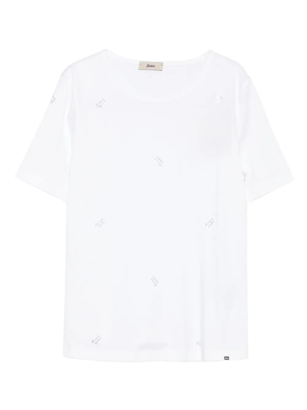 Herno rhinestone-embellished short-sleeve t-shirt | White | Image 1