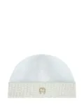 Aigner Kids logo-pattern beanie - Blue
