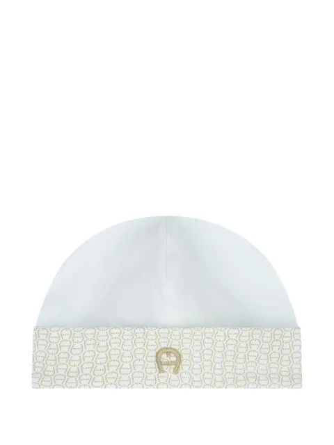 Aigner Kids logo-pattern beanie
