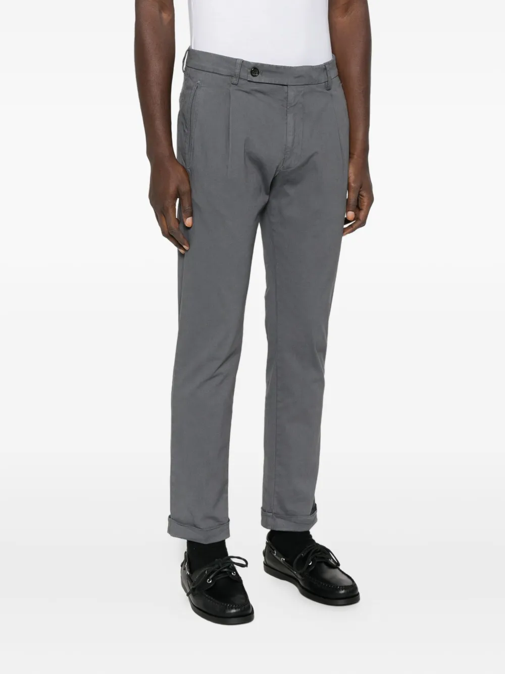 Berwich Broek met geplooide zak Grijs