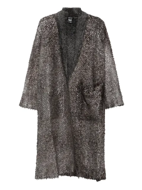 Avant Toi frayed faux fur coat