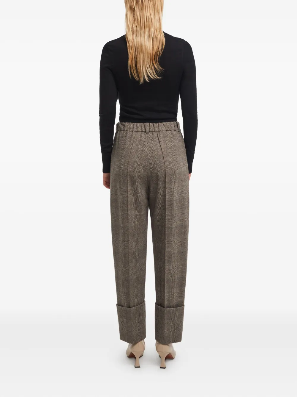 Aeron Karierte Hose Mit Umschlag In Green