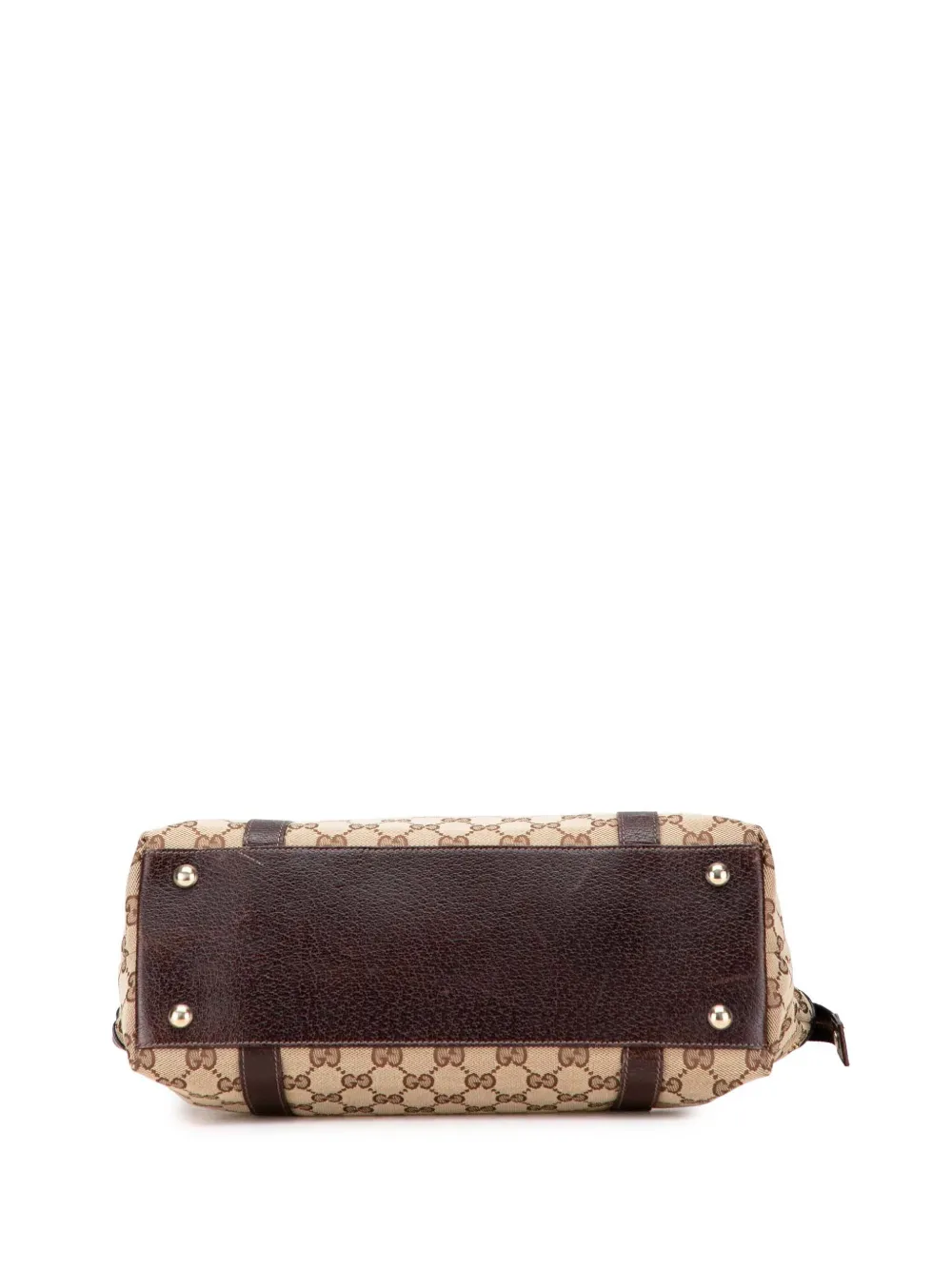 Pre-owned Gucci 2000-2015 Gg Canvas Abbey D Ring Tote Bag In Brown